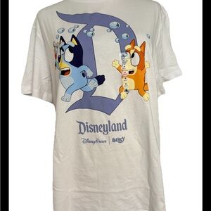 Bluey & Bling T-Shirt Size Medium Cartoon Dog Puppy Graphic Tee Unisex New new w